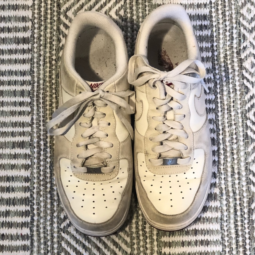 Mens Nike AF 1 Air Force White Sneaker Shoes Sz 8